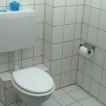 Ordnungsgemäße Toilette mit Spülkasten